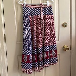 Boho Vintage Wraparound Skirt